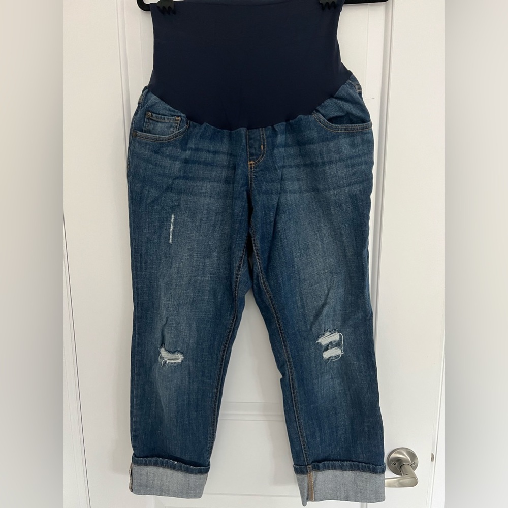 INDIGO BLUE XL Capri Jeans Maternity